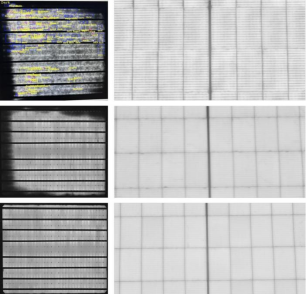 EL对比 (电池AaF15后 vs. 组件DH1000后 vs. 原始状态)
