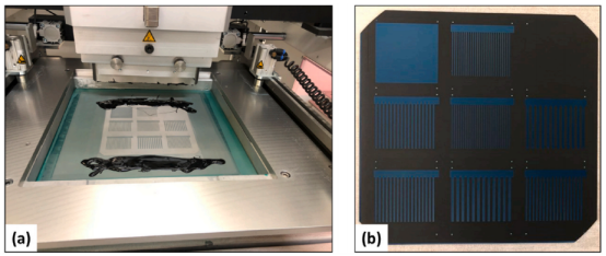 蚀刻阻挡浆料在丝网印刷过程及干燥后的形貌
